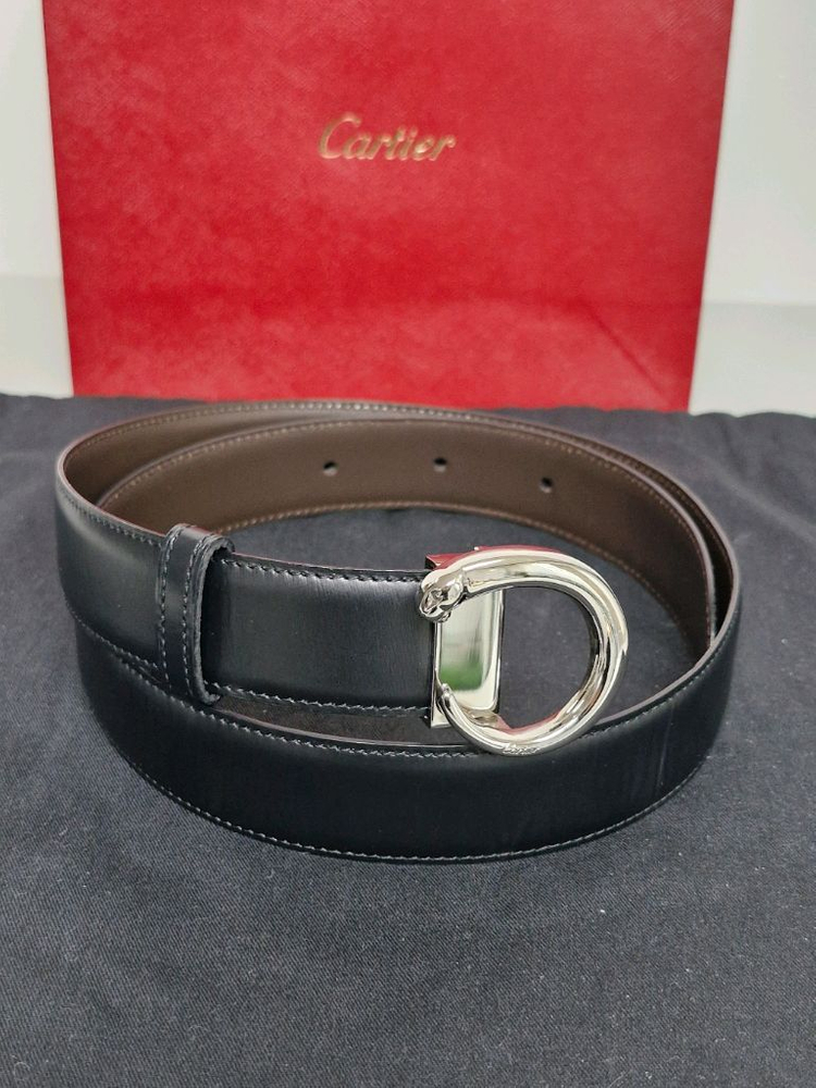 까르띠에 은장 여성벨트 정품--7