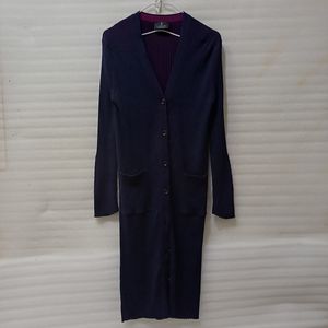 한섬 랑방 울 니트 얇은 골지 롱 가디건 여성 90 F 사랑봉봉