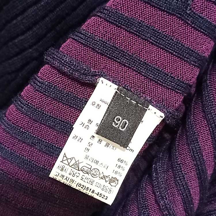 한섬 랑방 울 니트 얇은 골지 롱 가디건 여성 90 F 사랑봉봉--6