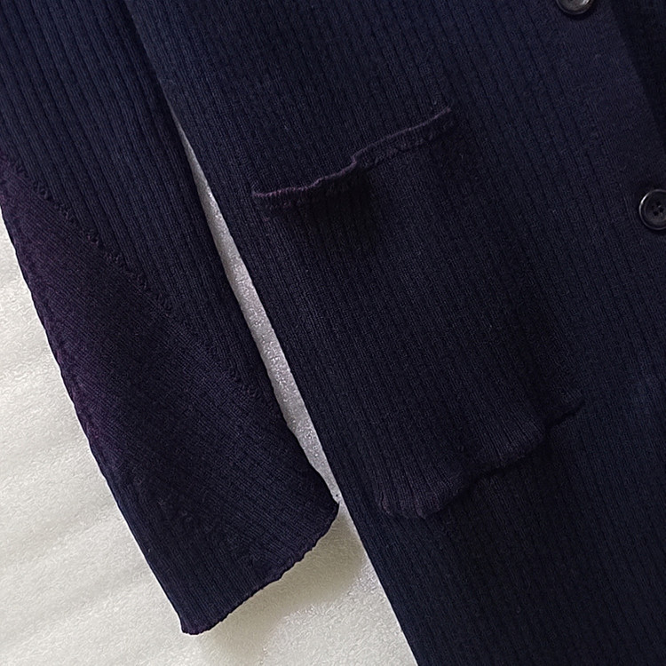 한섬 랑방 울 니트 얇은 골지 롱 가디건 여성 90 F 사랑봉봉--8