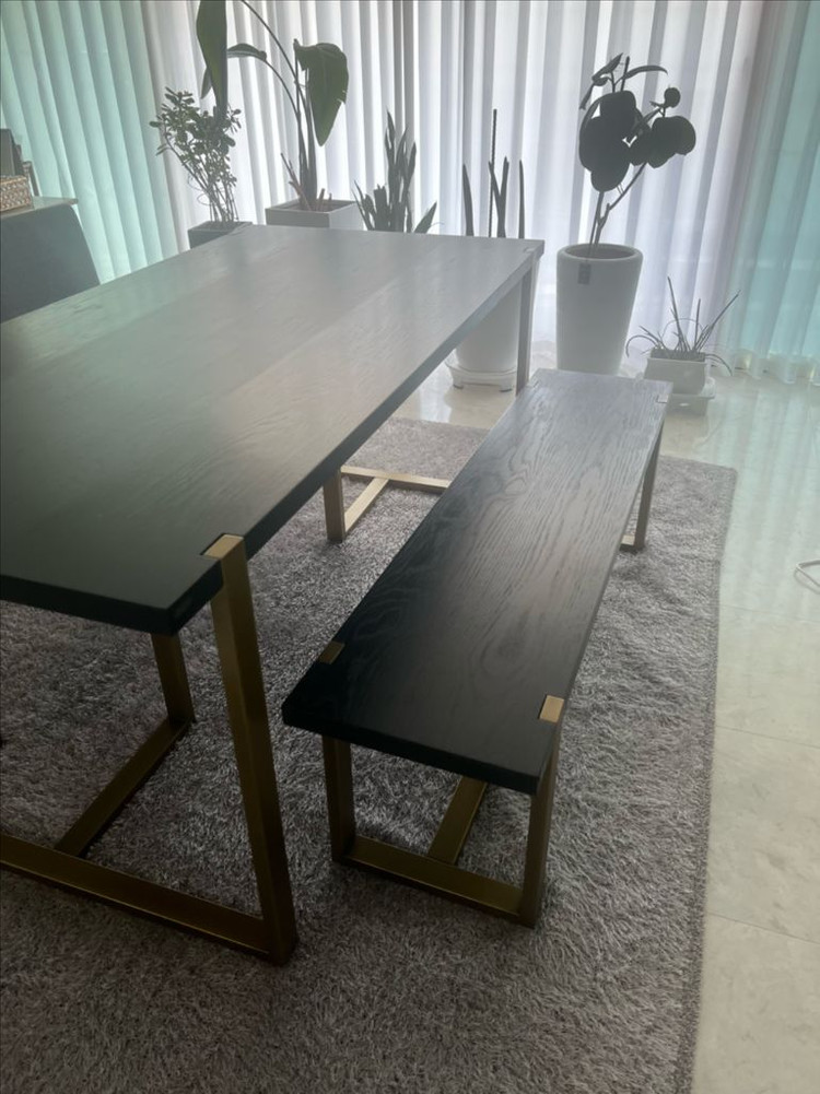 까사미아 발포드 6인식탁 3인 벤치의자와 암체어세트--3