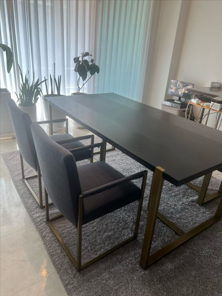 까사미아 발포드 6인식탁 3인 벤치의자와 암체어세트--5