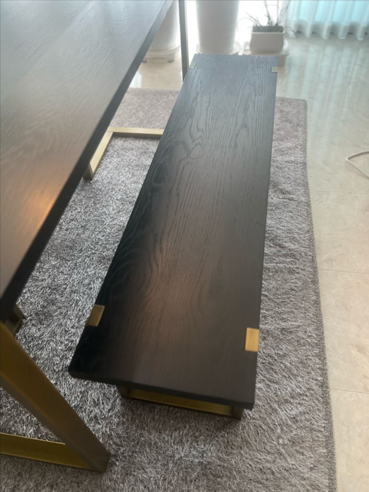 까사미아 발포드 6인식탁 3인 벤치의자와 암체어세트--7