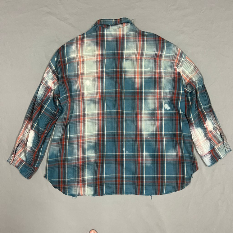 R13 블리치드 멀티 컬러 카우보이 셔츠--2