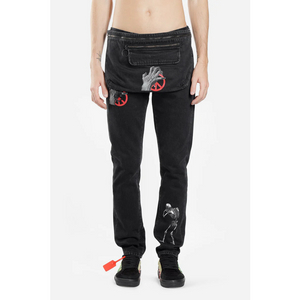 언더커버 x 오프화이트 벨티드 백 블랙 진