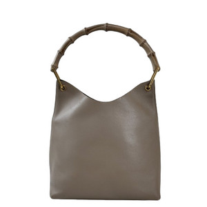 정품 구찌 빈티지 뱀부 핸들 가죽 호보백