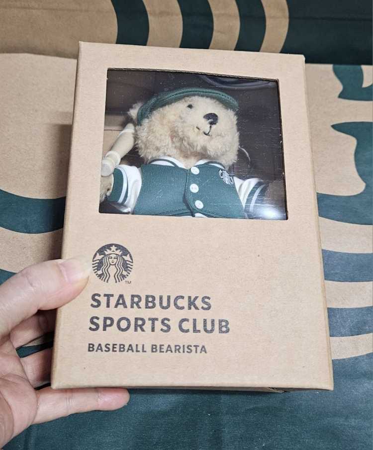 미개봉&정가]스타벅스 스포츠클럽 야구 베어리스타 키체인 키링--1