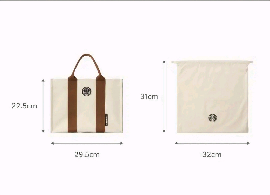 미개봉]스타벅스 특화매장 MD 경동1960 브라운 라지 토트백 가방 이미지