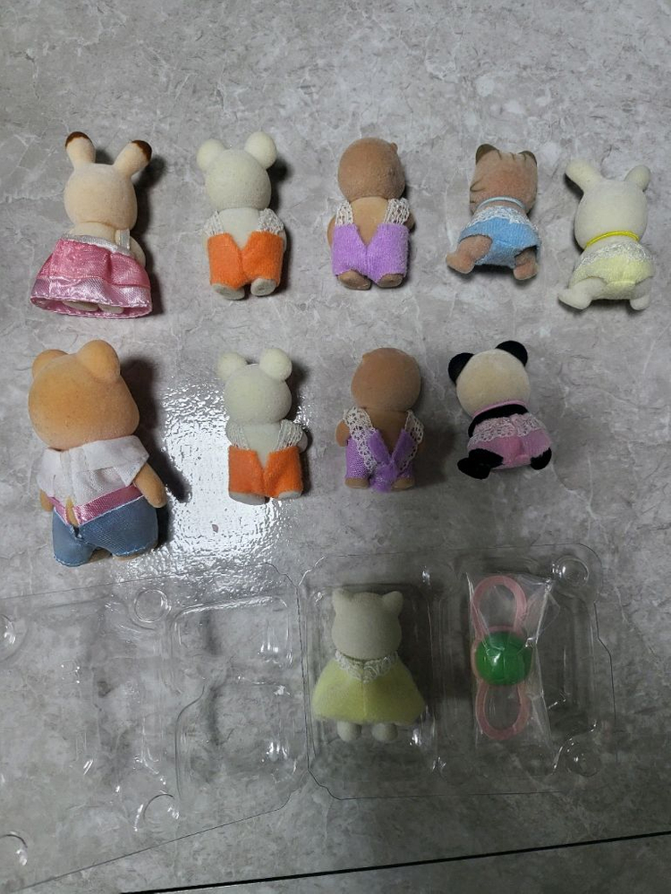 실바니안 아기 개봉품 생쥐,토끼,해달,팬더,고양이 일괄--1