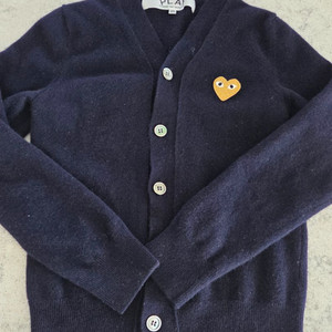 꼼데가르송 가디건 네이비 남녀공용 xxs 골드와펜