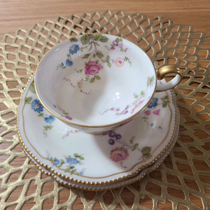 빈티지 캐슬턴 캐슬톤 써니베일 찻잔세트+브레드접시