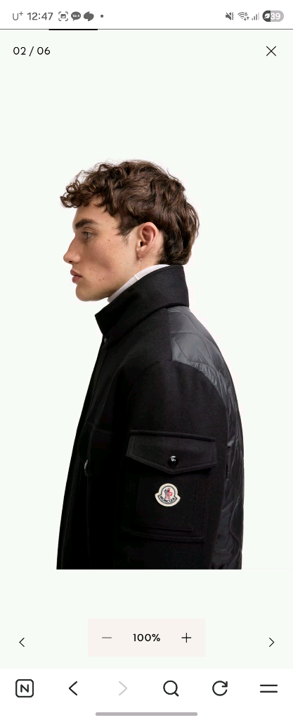 택제거 새상품 / 몽클레어 아브와인 숏 다운 자켓 니트패딩--3