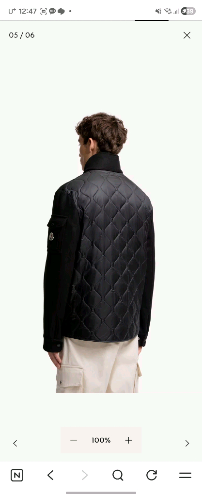 택제거 새상품 / 몽클레어 아브와인 숏 다운 자켓 니트패딩--4