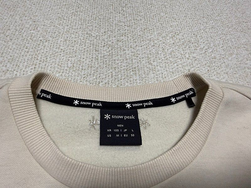 스노우피크 맨투맨 티셔츠 남성용 100사이즈--1