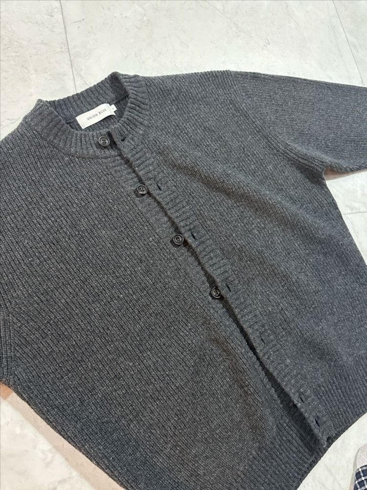 유니온블루 스트럭쳐 가디건 차콜 L size 이미지