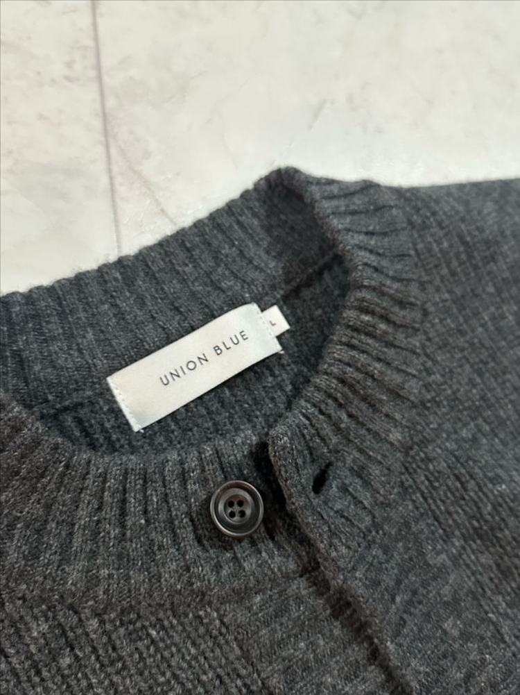 유니온블루 스트럭쳐 가디건 차콜 L size 이미지