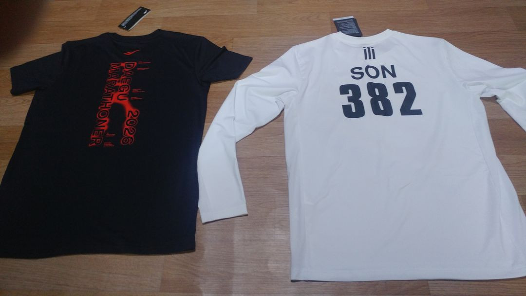 26마라톤기념 프로스펙스긴팔,반팔 런닝레깅스 마라톤반바지 민소매나시--1