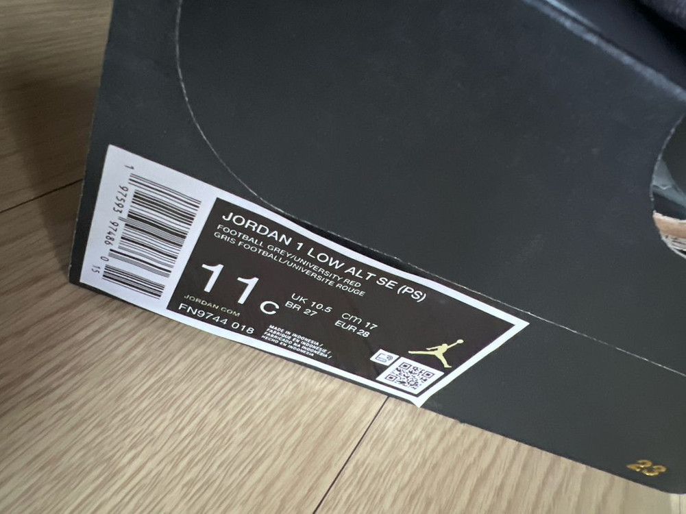 [미개봉 새상품] 나이키 키즈 조던 운동화 조던1 로우알트 170 이미지