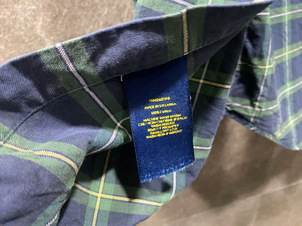 남성 폴로 시그니처 녹색 체크 남방 라지 사이즈 슬림핏 옐로 포니 셔츠 Polo Ralph Lauren--4