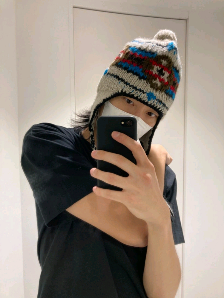 준야와타나베 맨 junya watanabe man 자미로콰이 이어플랩 비니 모자 이미지