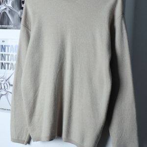 (L-XL) 쿠어 니트 무지 베이지 울 놈코어 이미지