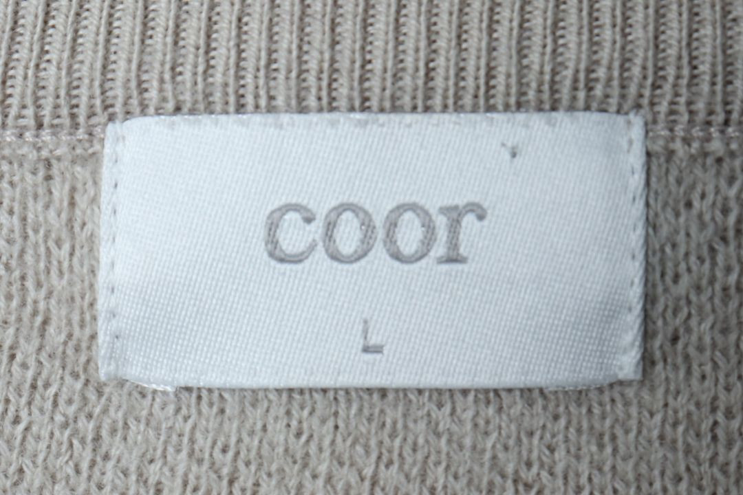 (L-XL) 쿠어 니트 무지 베이지 울 놈코어 이미지
