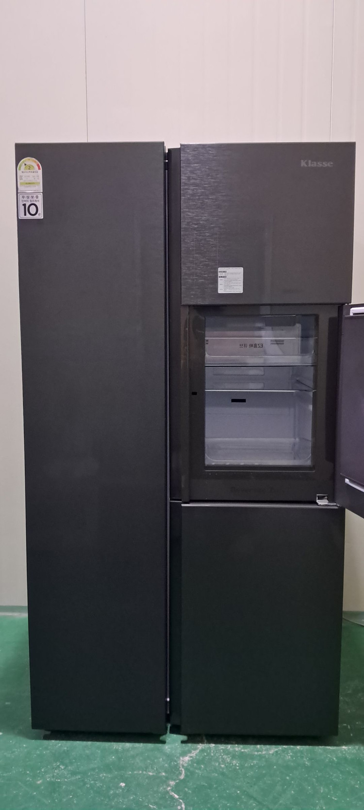 1581 대우클라쎄 802L 3도어큐브 양문냉장고(블랙--3