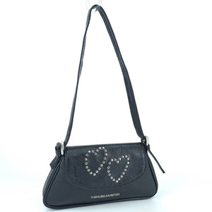 더뮤지엄비지터 하트 스터드 미니백 숄더백 블랙