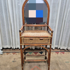1970~80년대 빈티지 등나무 라탄 콘솔화장대