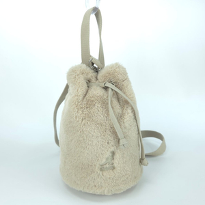 캉골 테디Ⅱ 버켓백 3803 크로스백 미니 복조리가방 퍼가방 베이지 이미지