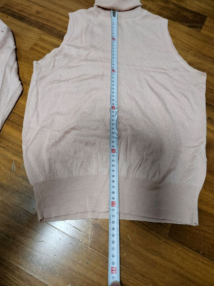 캐시미어 실크 혼방 터틀넥 니트 세트 목폴라 가디건--2