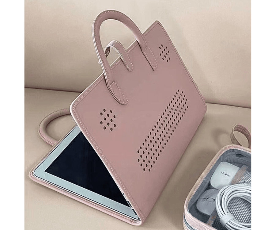 핑크 16인치 슬림한 노트북 태블릿 파우치가방--1