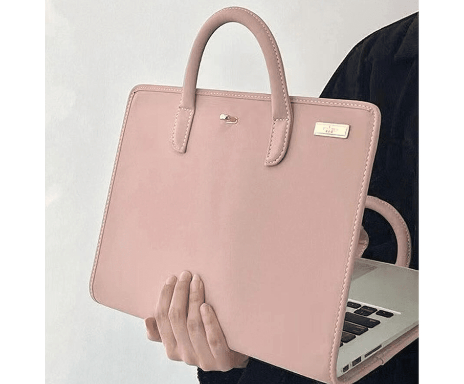 핑크 16인치 슬림한 노트북 태블릿 파우치가방--3