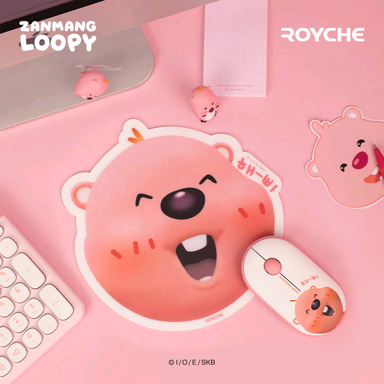 잔망루피 실리콘 동전지갑 파우치 키링, 잔망루피 로이체 마우스패드--7