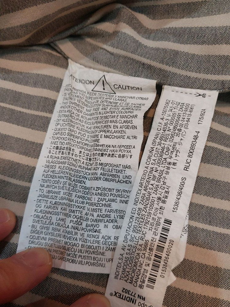 자라 zara 코듀로이 카라 데님 워크 자켓 빈티지 워싱 중청데님 100사이즈--3