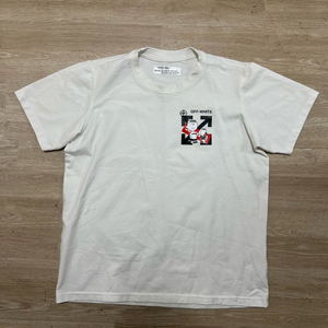 오프화이트 X 슈프림 피너츠 콜라보 반팔 티셔츠 [화이트] S/90