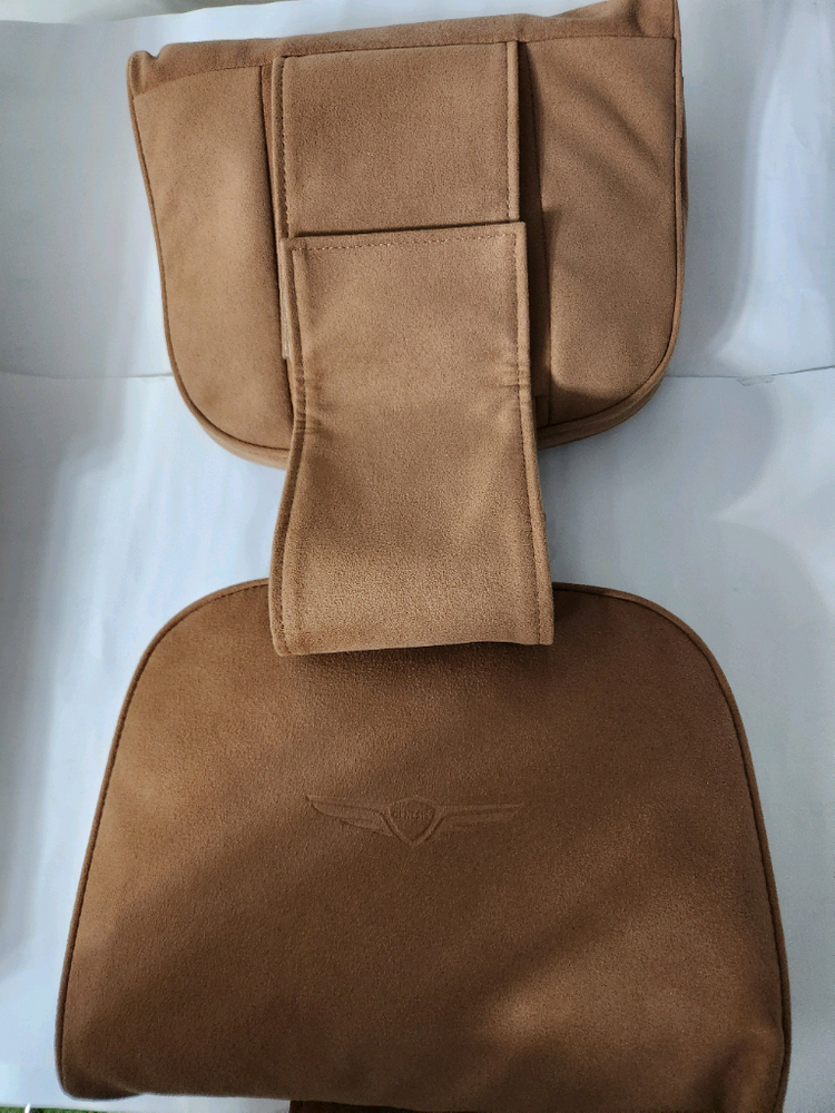 제네시스 G80 뒷좌석 목베개 어스브라운 NEW--3