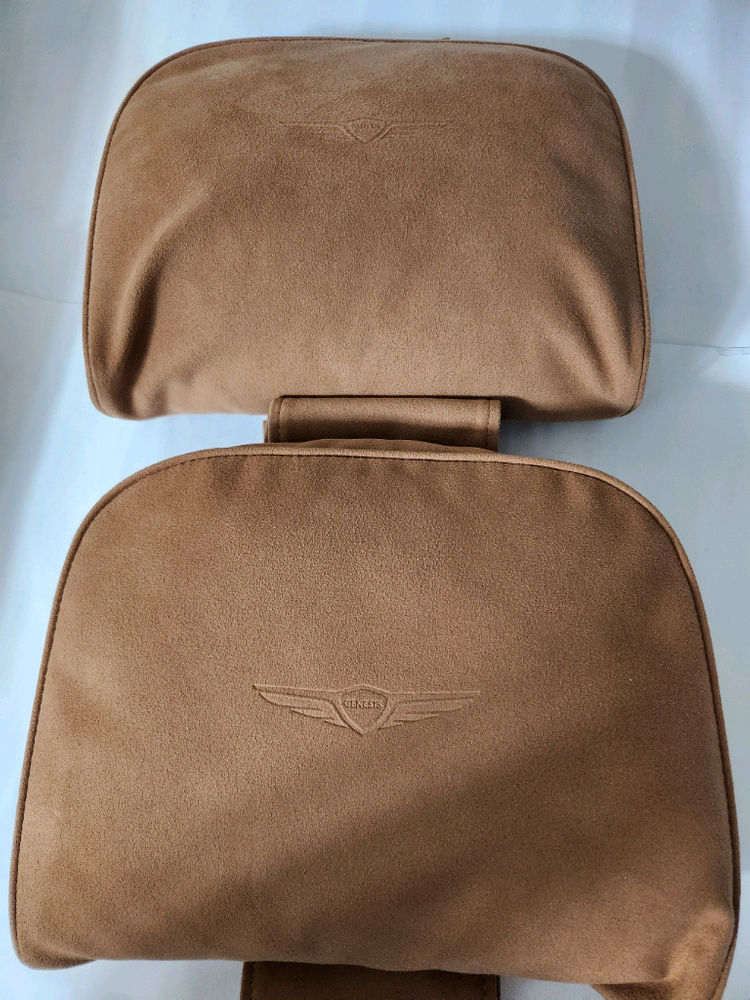 제네시스 G80 뒷좌석 목베개 어스브라운 NEW--4
