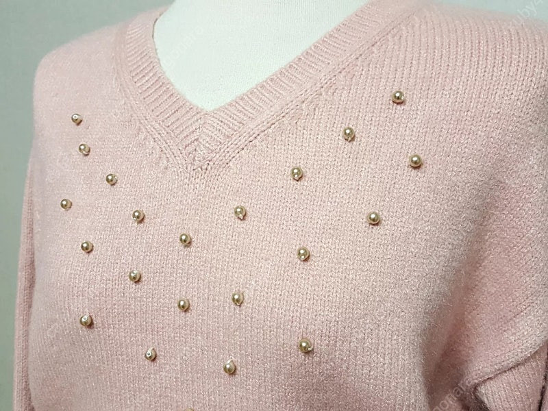 미착용)진주장식 크롭 여성 니트 55-66--3