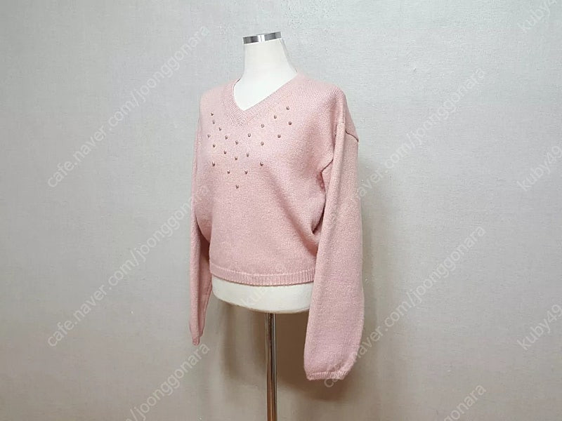 미착용)진주장식 크롭 여성 니트 55-66--4