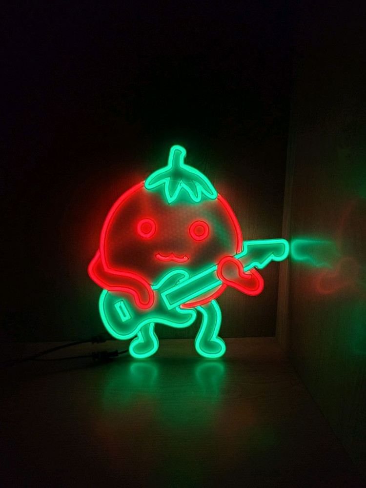 토마토 기타 네온사인 led 램프 조명 이미지