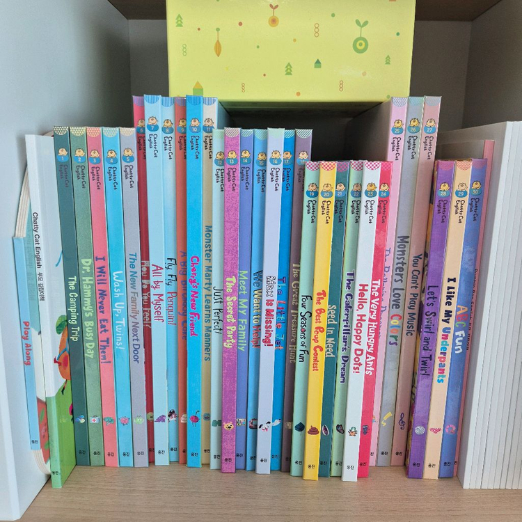 웅진 채티캣 영어 전집 30권+스피킹 카드/ 풀박스--6