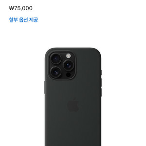 아이폰 16 프로맥스 정품 케이스 실리콘(블랙), 클리어, 스톤 그레이