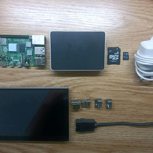 라즈베리파이 4 4gb + 7인치 터치 디스플레이 + 금속 캐이스 + 기타 케이블