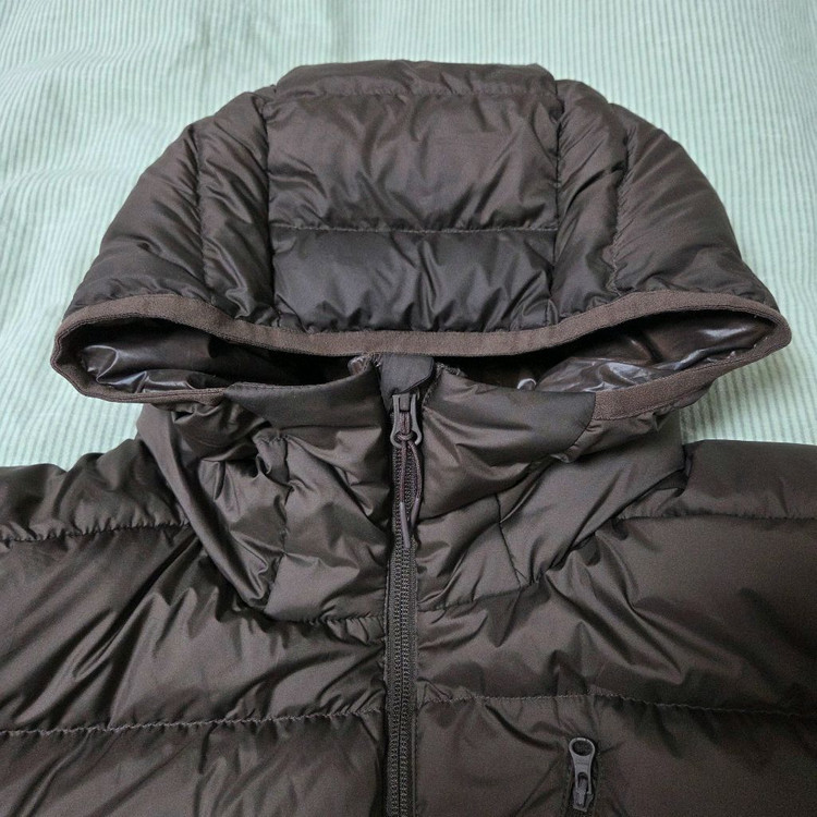 무신사스탠다드 시티 레저 후디드 라이트 다운 재킷 브라운 L / 패딩 파카 살로몬 노스페이스--1