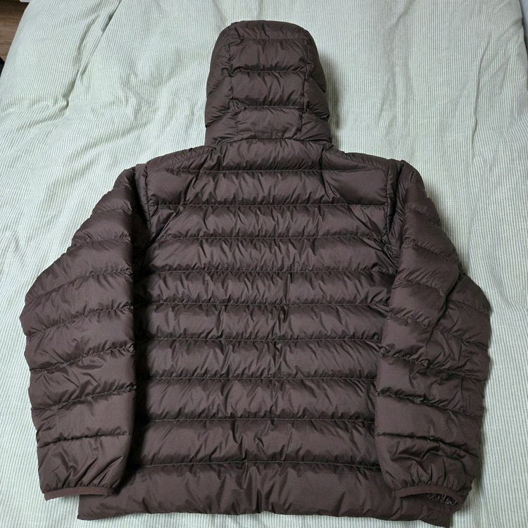 무신사스탠다드 시티 레저 후디드 라이트 다운 재킷 브라운 L / 패딩 파카 살로몬 노스페이스--5