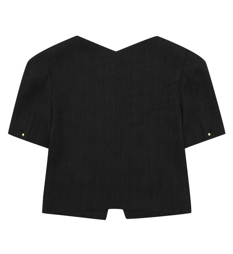 아위 ahwe 반팔 트위드자켓--2