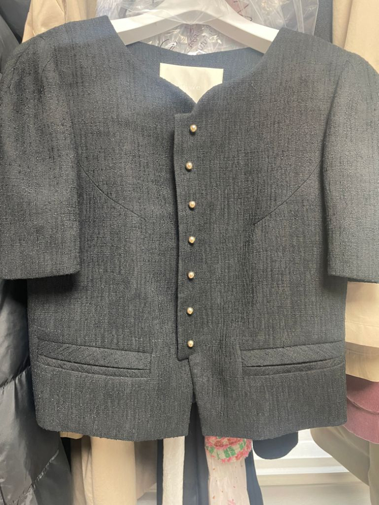 아위 ahwe 반팔 트위드자켓--4