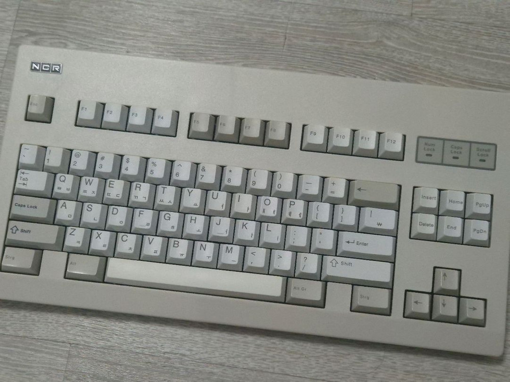 NCR80 체리 (구) 흑축 윤활 스위치 유선 키보드 무보강 빌드 빈티지--1