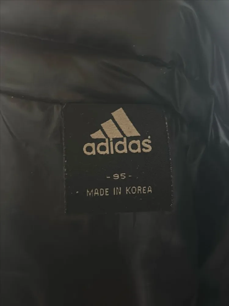 아디다스 삼선 유광 덕다운 패딩 이미지